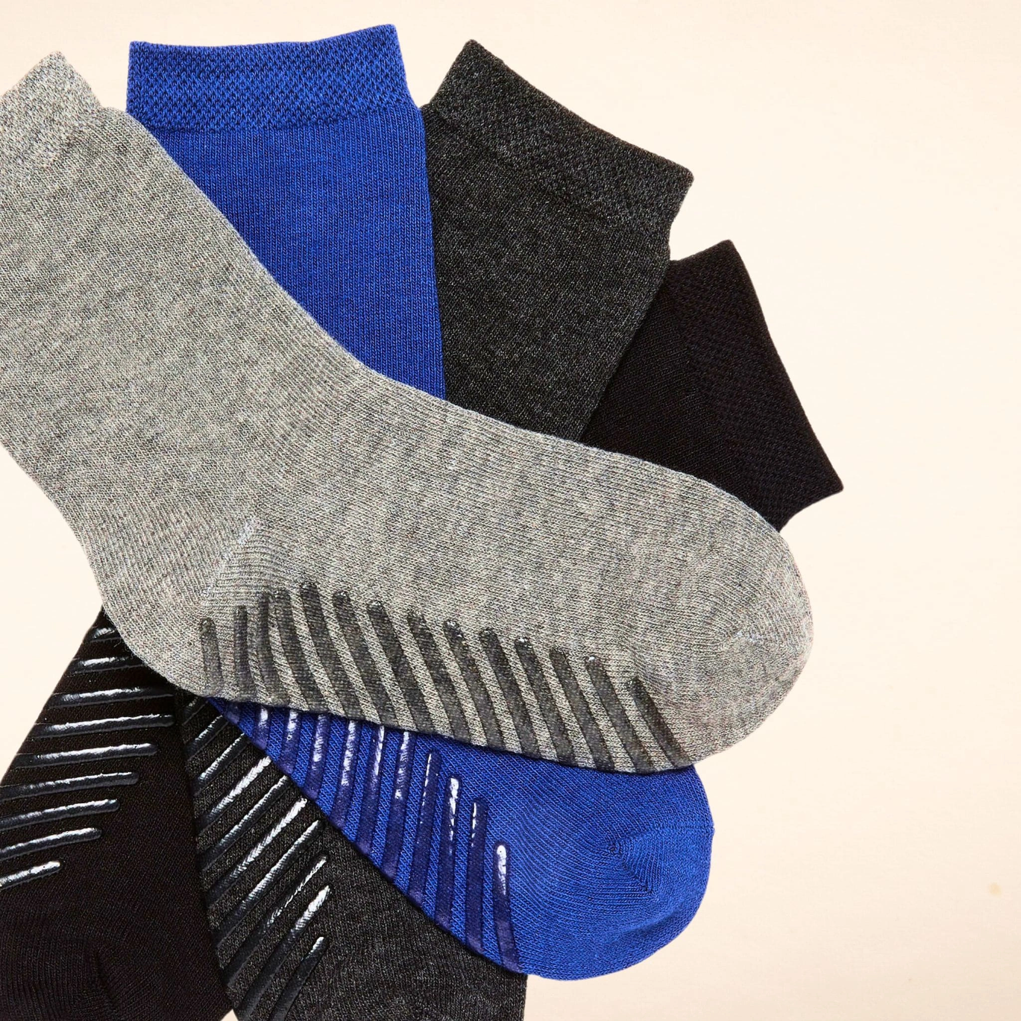 Tiny Toes Grip Socks: 4-Pack - Keep Little Feet Safe & Happy!